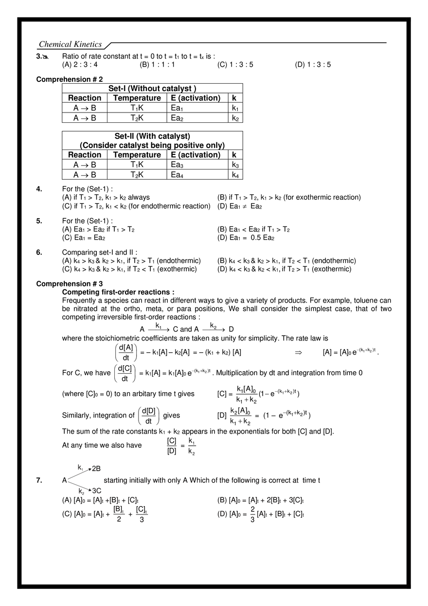 Chemical Kinetics Exercises - Page 12