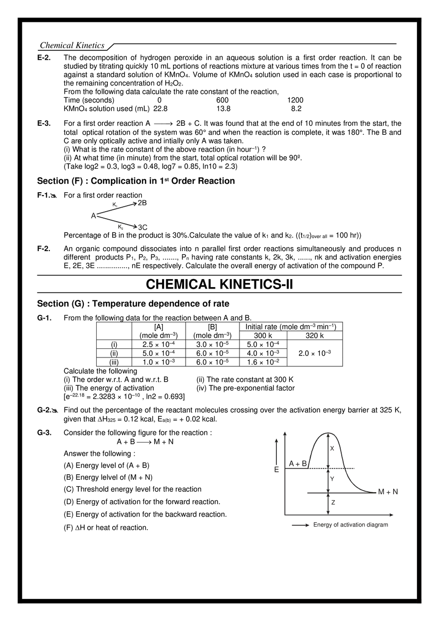 Chemical Kinetics Exercises - Page 13