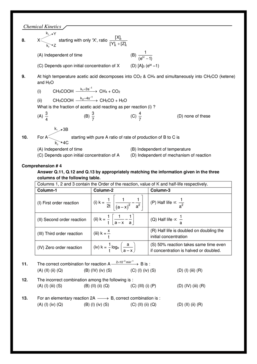 Chemical Kinetics Exercises - Page 14