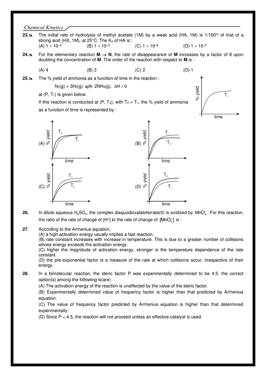 Chemical Kinetics Exercises - Page 18