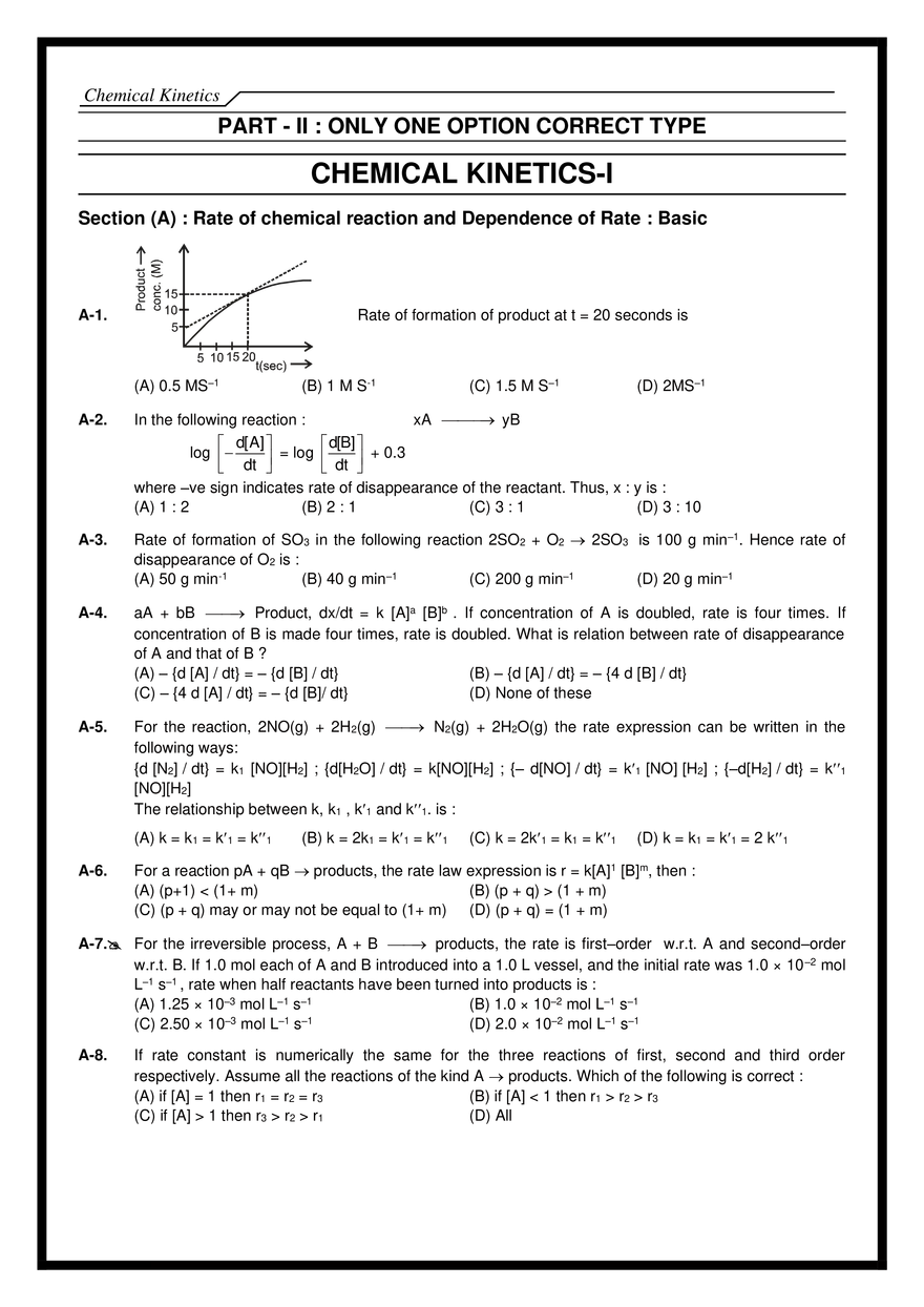 Chemical Kinetics Exercises - Page 30