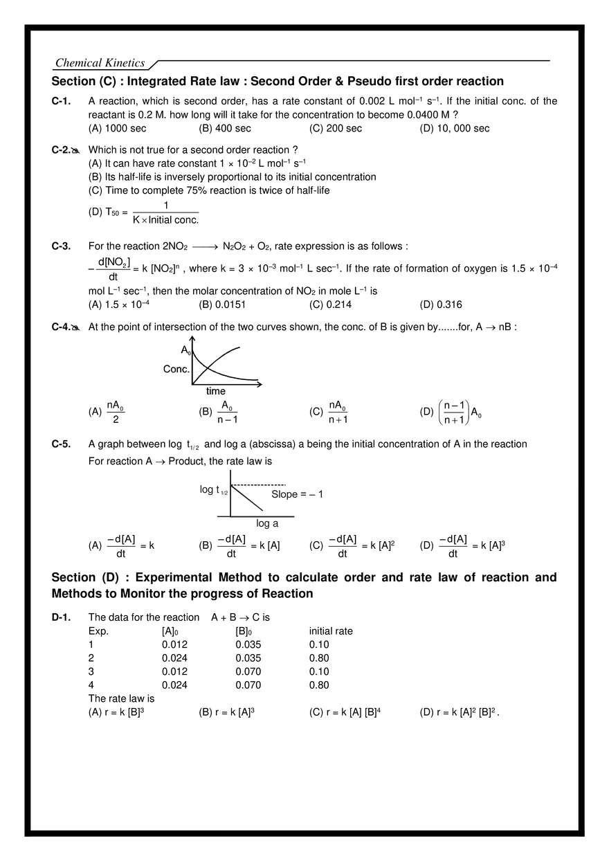 Chemical Kinetics Exercises - Page 32