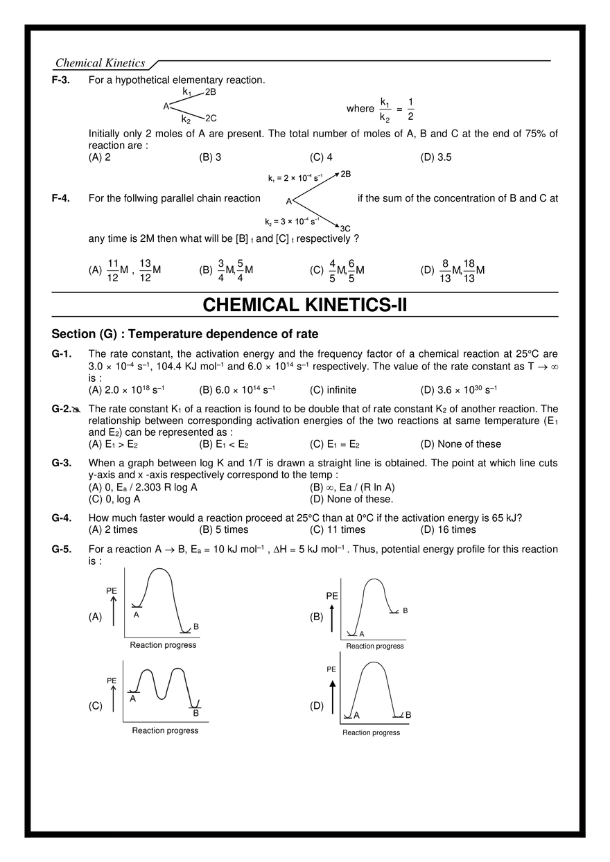 Chemical Kinetics Exercises - Page 35
