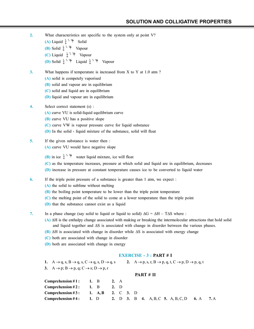 Solution and Colligative Properties Exercise # 3 - Page 4