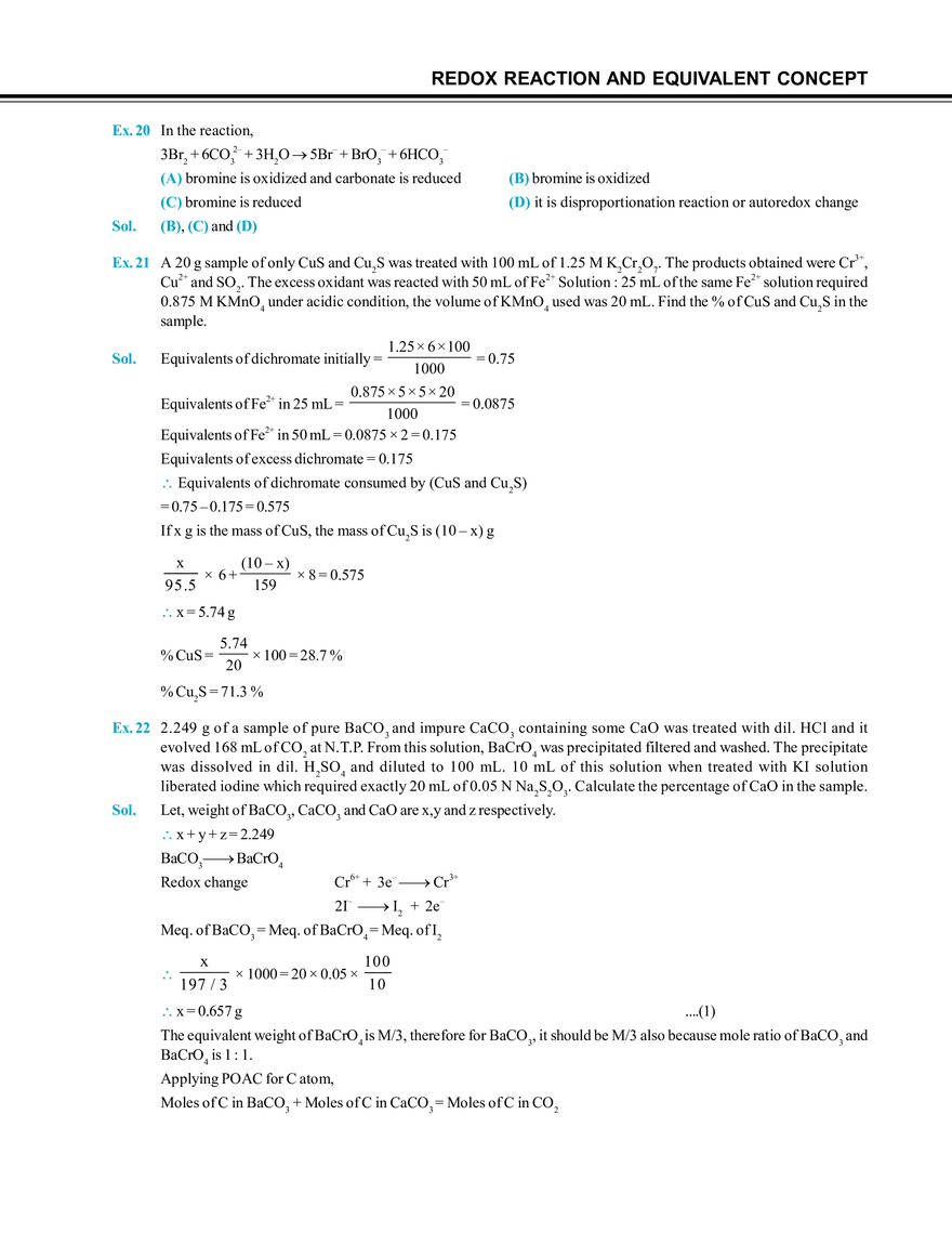 Redox Reaction and Equivalent Concept Solved Examples - Page 7