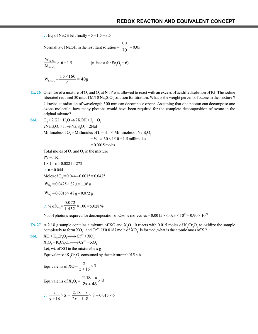 Redox Reaction and Equivalent Concept Solved Examples - Page 9