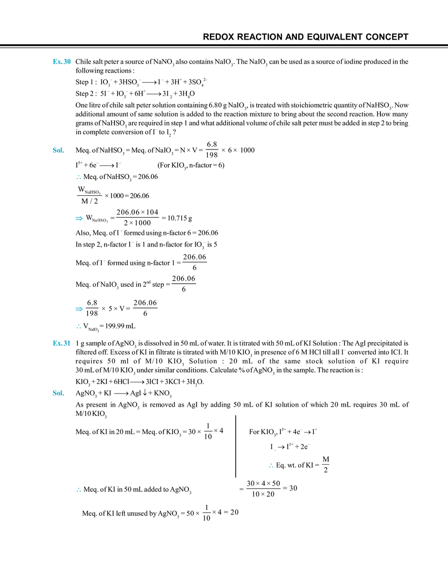 Redox Reaction and Equivalent Concept Solved Examples - Page 11