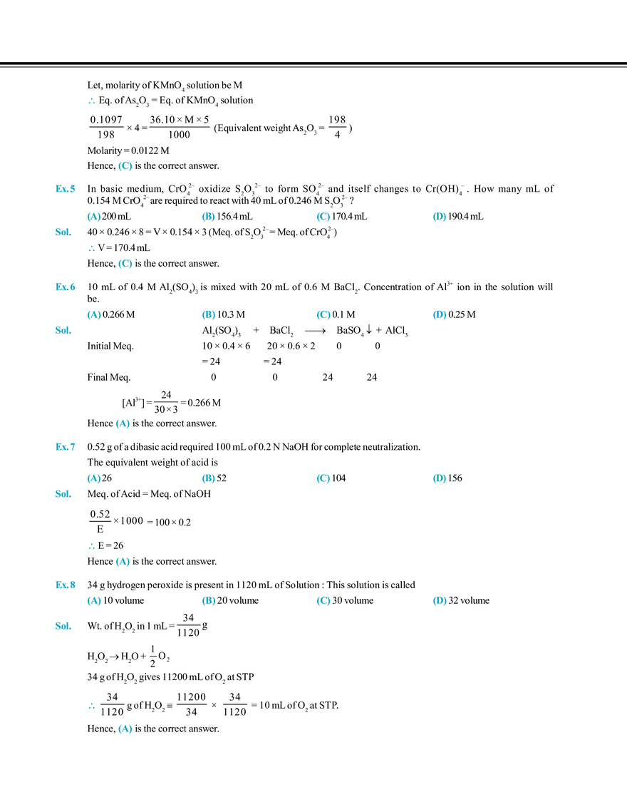 Redox Reaction and Equivalent Concept Solved Examples - Page 2