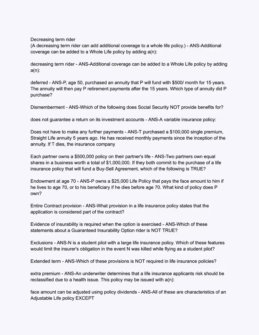 200 Questions Texas Life Insurance Only State Exam Simulator - Page 10