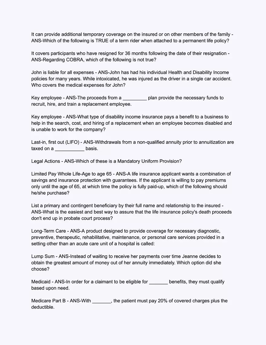 A.D. BANKER Life & Health - Comprehensive Exam - Page 10