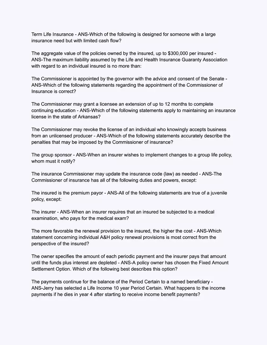 A.D. BANKER Life & Health - Comprehensive Exam - Page 3