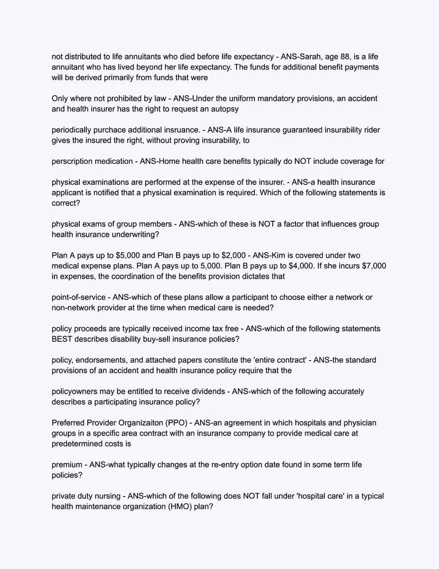 Arizona Life and Health Insurance State Exam Simulator - Page 7