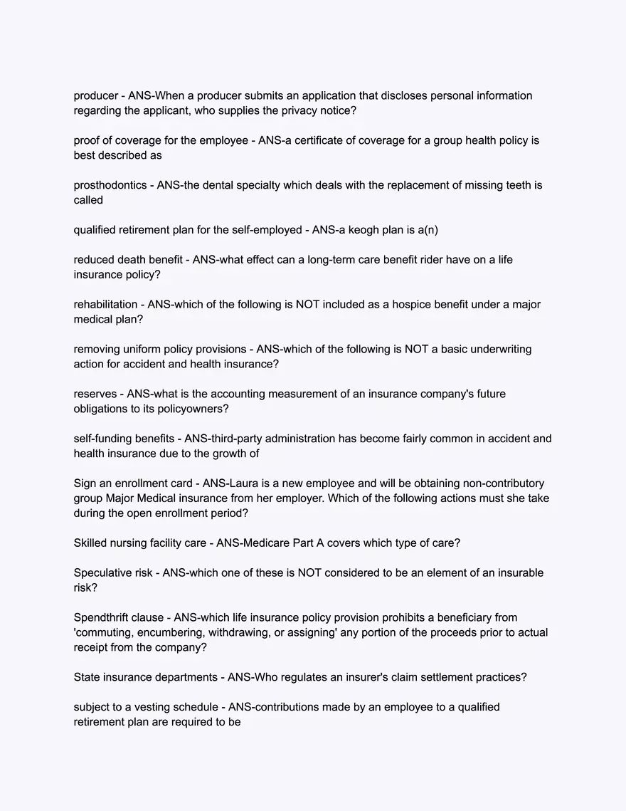 Arizona Life and Health Insurance State Exam Simulator - Page 8