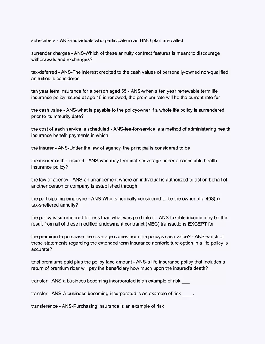 Arizona Life and Health Insurance State Exam Simulator - Page 9