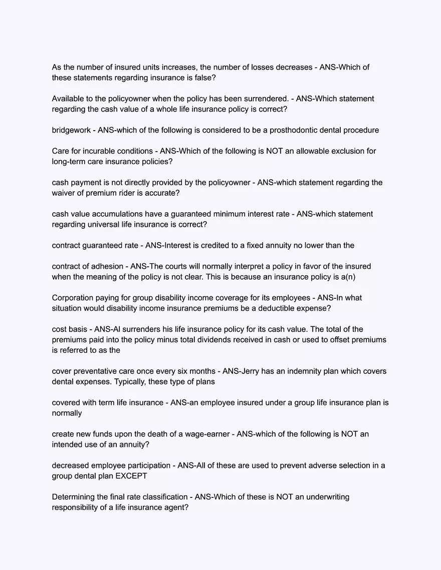 Arizona Life and Health Insurance State Exam Simulator - Page 3