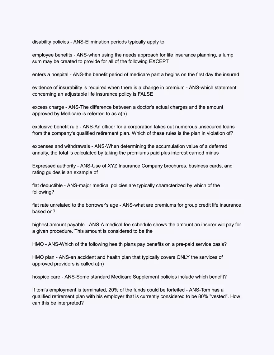 Arizona Life and Health Insurance State Exam Simulator - Page 4