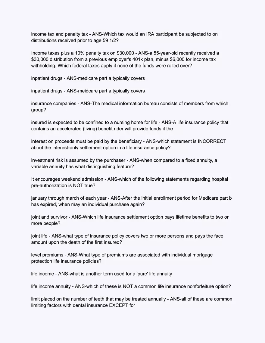 Arizona Life and Health Insurance State Exam Simulator - Page 5