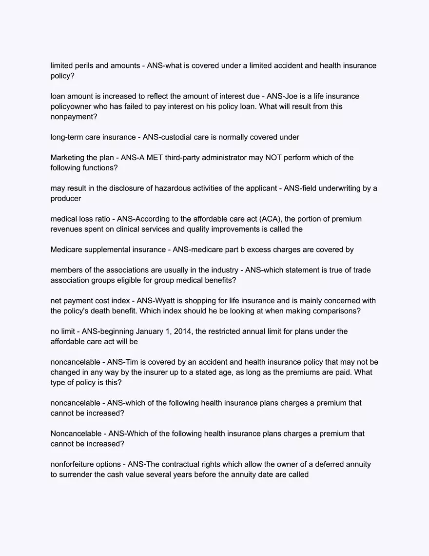 Arizona Life and Health Insurance State Exam Simulator - Page 6