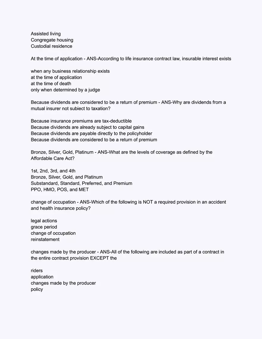 Arkansas Health and Accident Practice Exam - Page 9