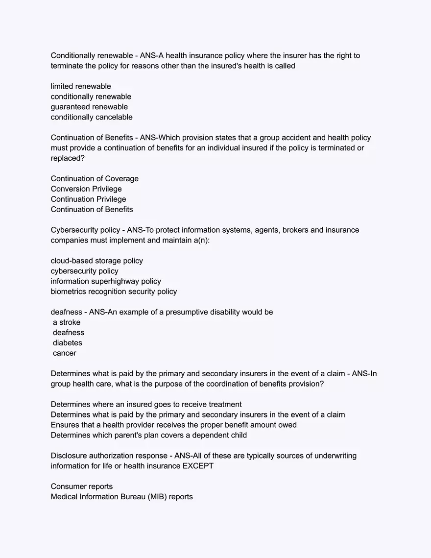 Arkansas Health and Accident Practice Exam - Page 10