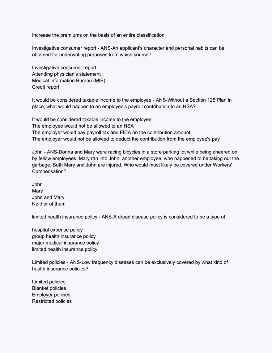 Arkansas Health and Accident Practice Exam - Page 13