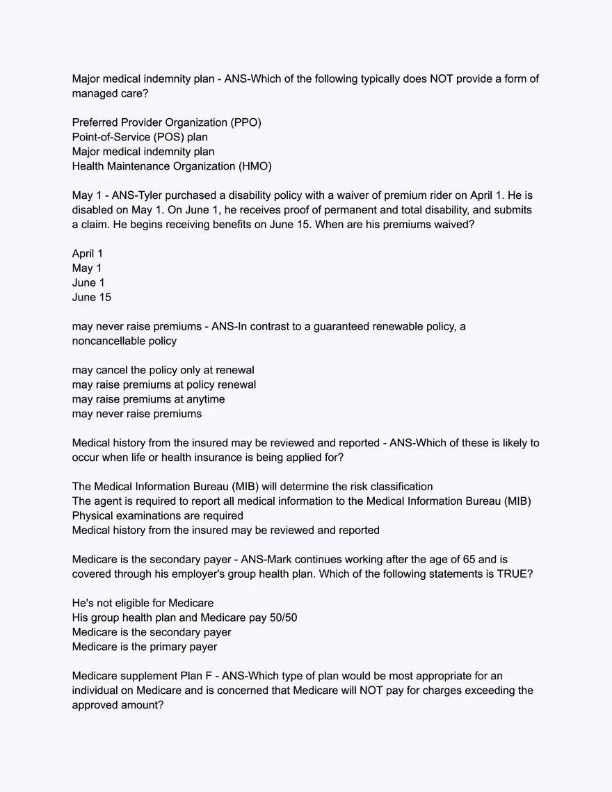 Arkansas Health and Accident Practice Exam - Page 14