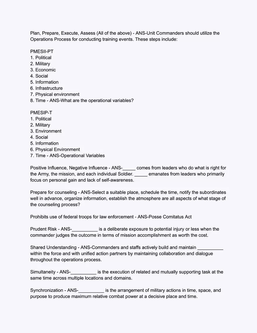 Captains Career Course - Common Core Final Exam - Page 8