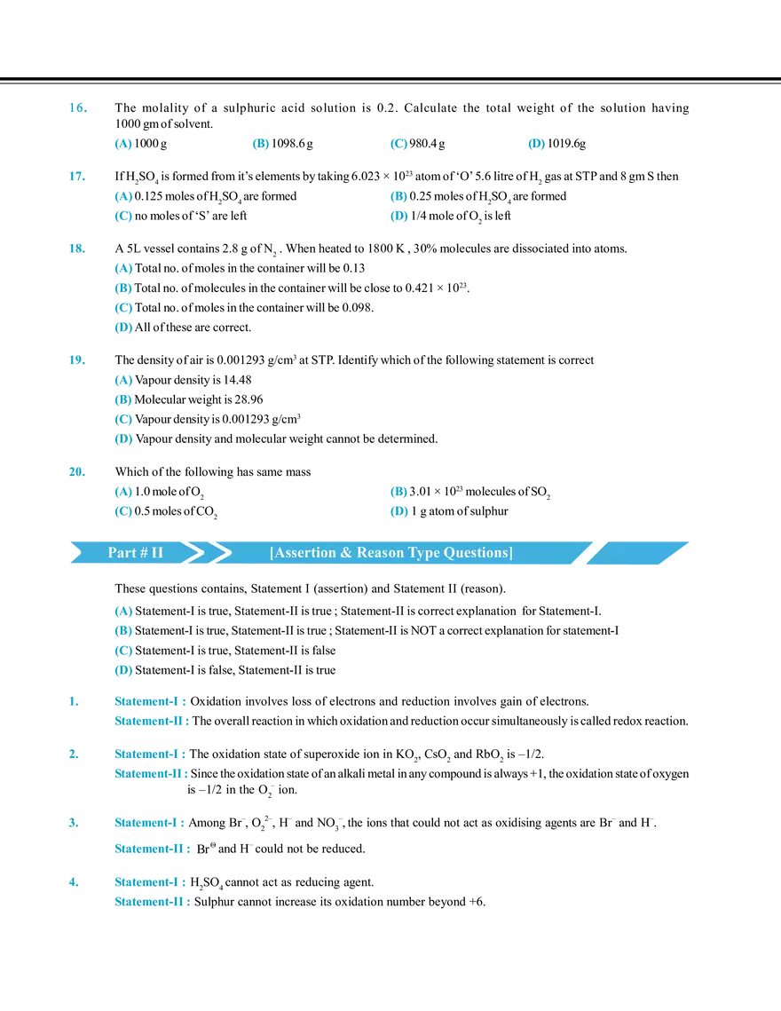 Redox Reaction and Equivalent Concept Exercise # 2 - Page 3