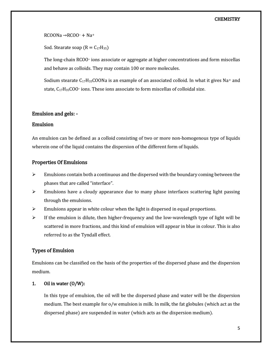 Colloids Solution and Classification of Colloids - Page 13