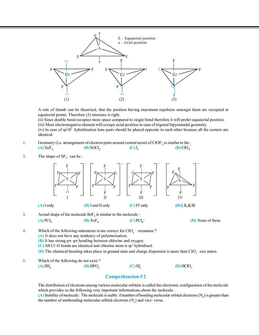 Chemical Bonding Exercise # 3 - Page 3