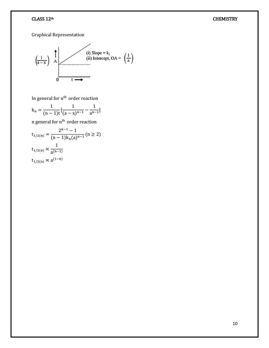 Chemical Kinetics Integrated Rate Equations - Page 10