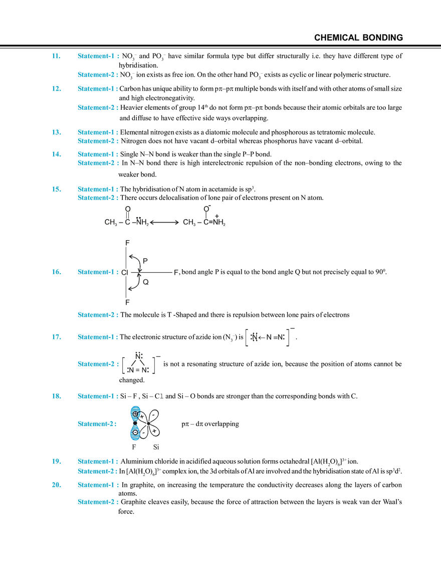 Chemical Bonding Exercise # 2 - Page 7