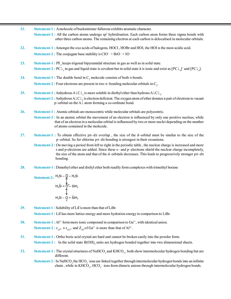 Chemical Bonding Exercise # 2 - Page 8