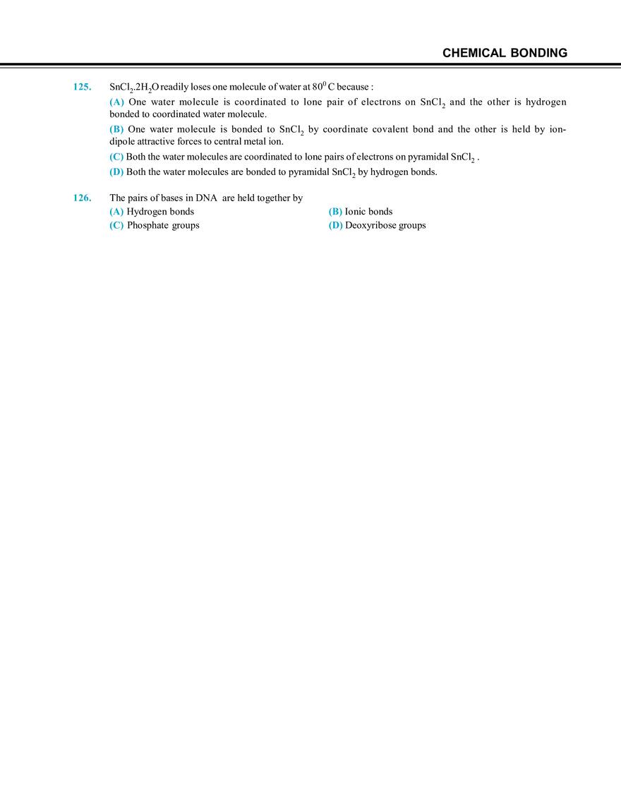 Chemical Bonding Exercise # 2 - Page 5