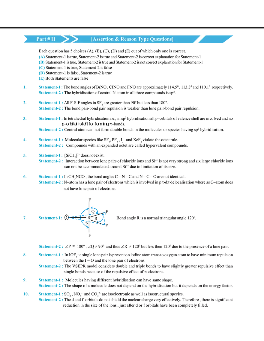 Chemical Bonding Exercise # 2 - Page 6