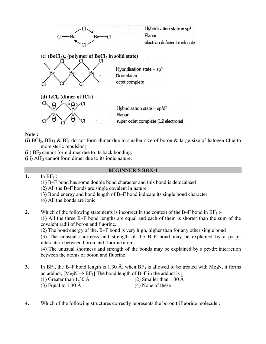 p-Block Elements Exercises - Page 24