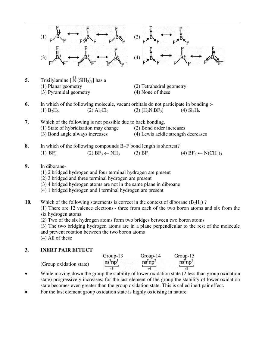 p-Block Elements Exercises - Page 35