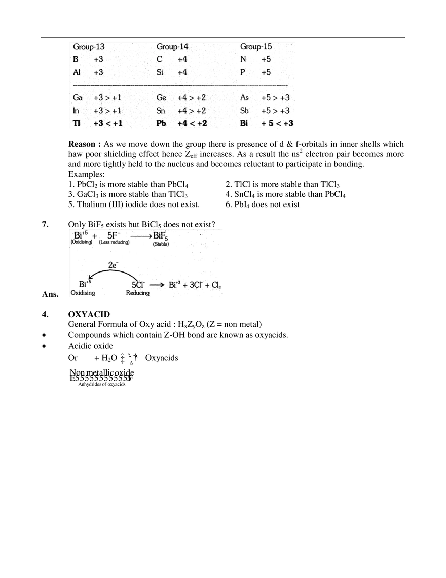 p-Block Elements Exercises - Page 46