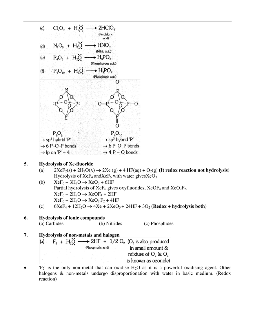 p-Block Elements Exercises - Page 6