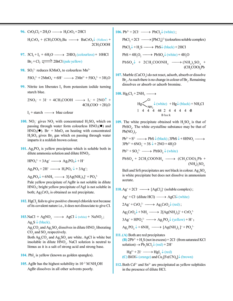 Salt Analysis and Qualitative Analysis - Page 9