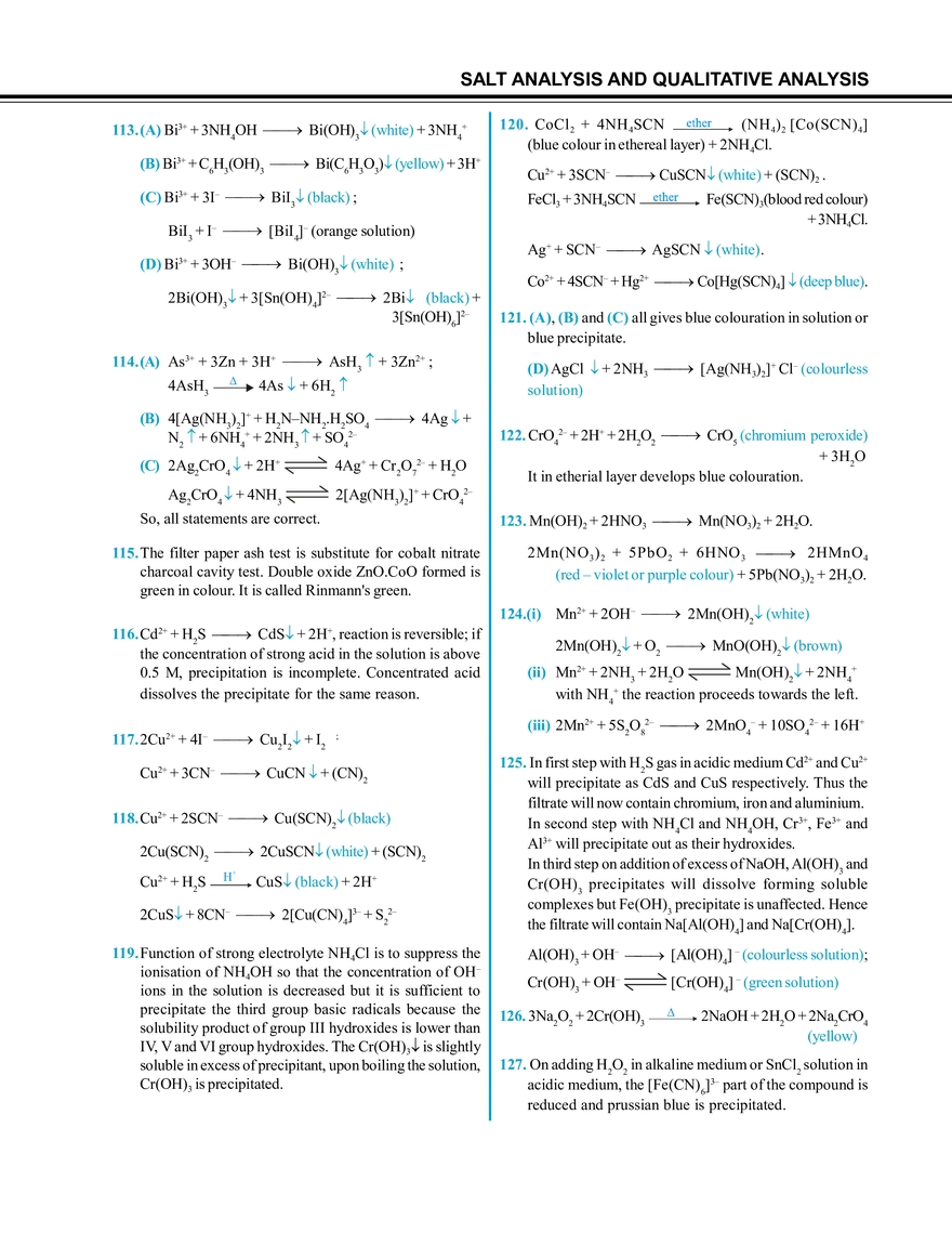 Salt Analysis and Qualitative Analysis - Page 10