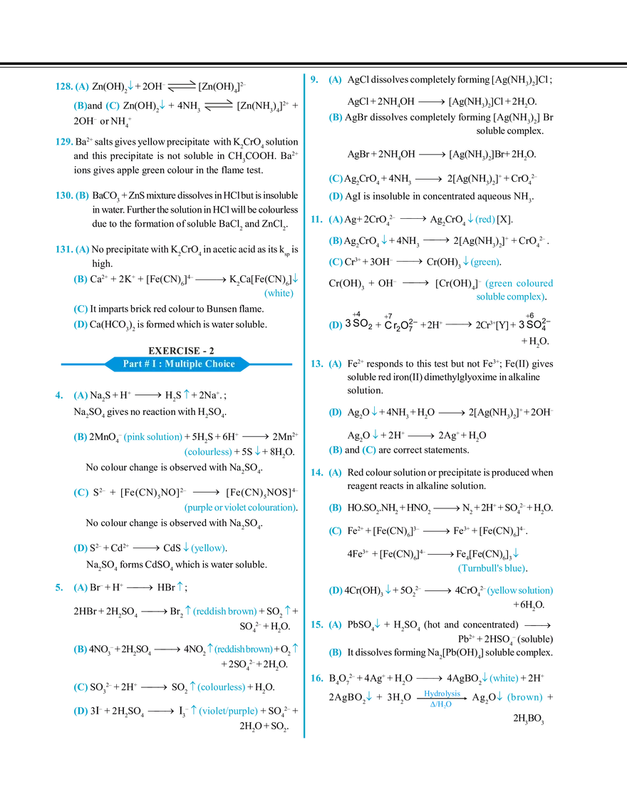 Salt Analysis and Qualitative Analysis - Page 11