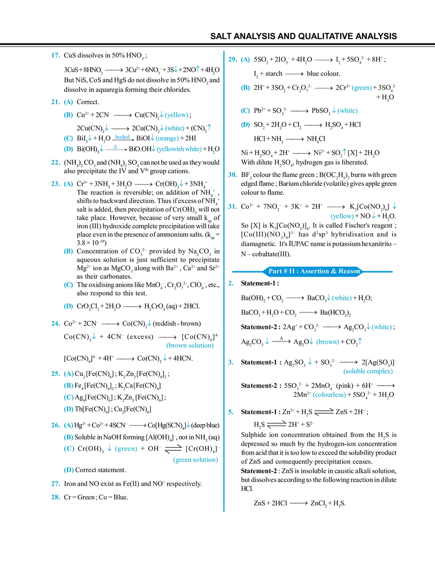 Salt Analysis and Qualitative Analysis - Page 12