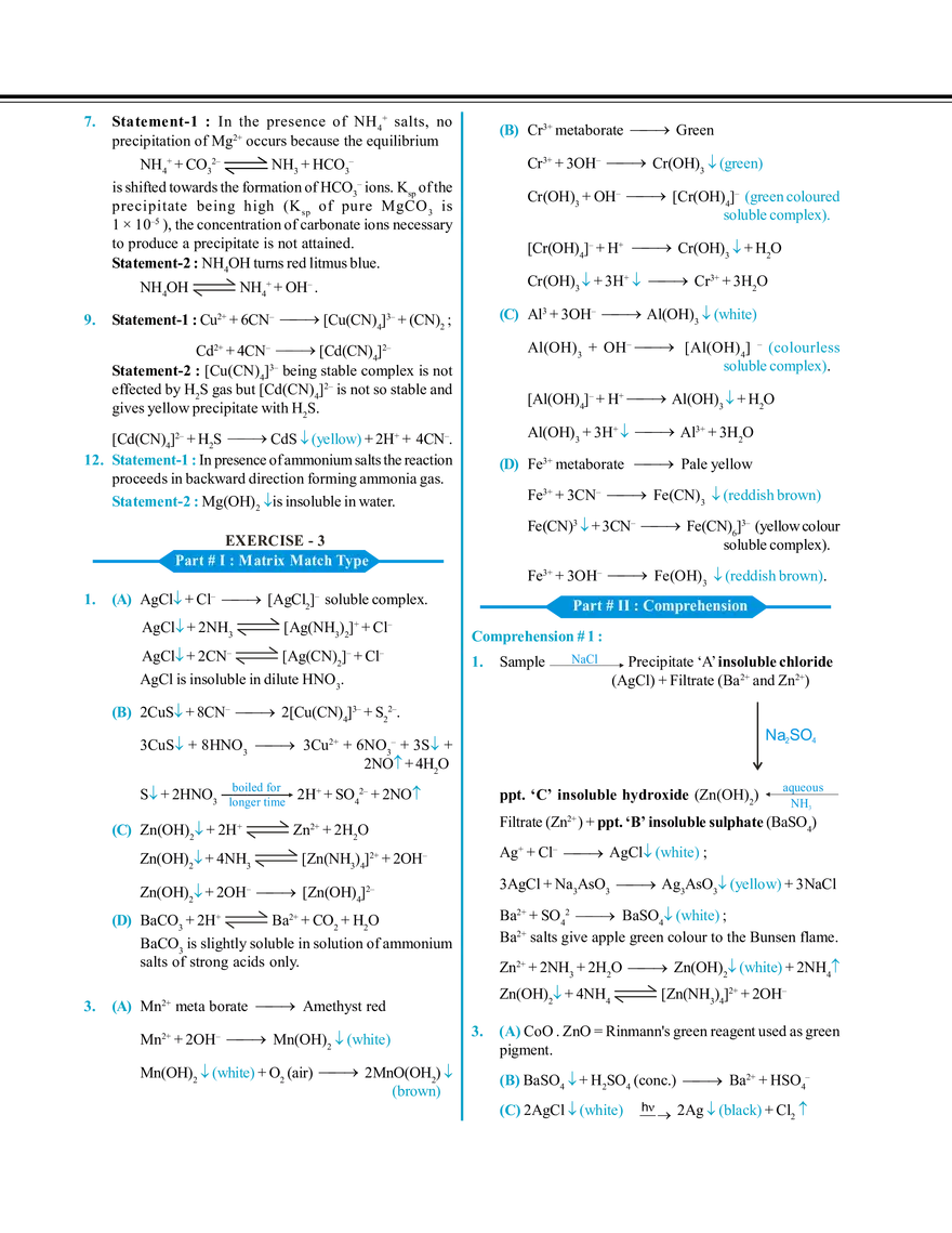 Salt Analysis and Qualitative Analysis - Page 13