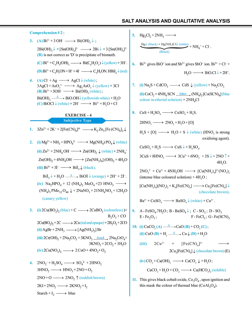 Salt Analysis and Qualitative Analysis - Page 14