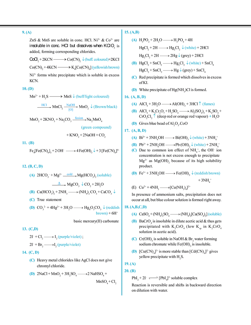 Salt Analysis and Qualitative Analysis - Page 6