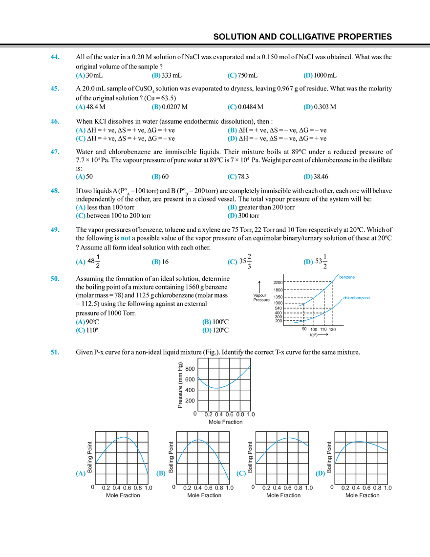 Solution and Colligative Properties Exercise # 1 - Page 8