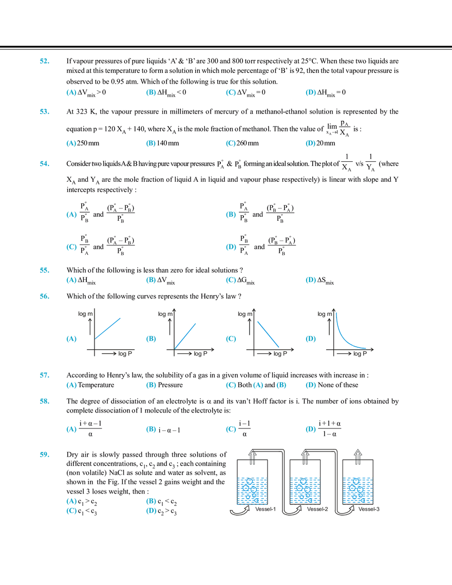 Solution and Colligative Properties Exercise # 1 - Page 9