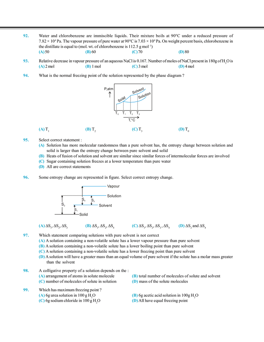 Solution and Colligative Properties Exercise # 1 - Page 13