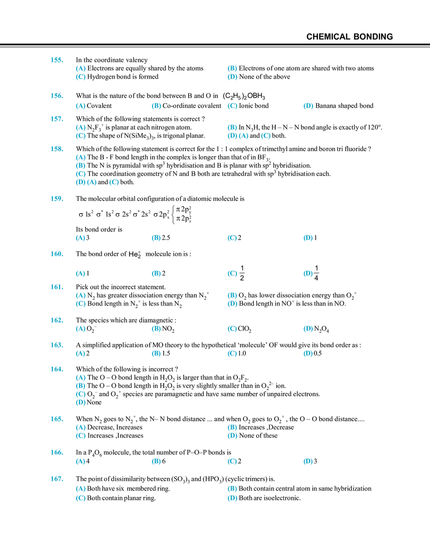 Chemical Bonding Exercise # 1 - Page 6